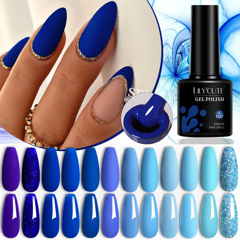 Glitter Powder Resin - LILYCUTE 7ML Matt Blau Farbe Gel