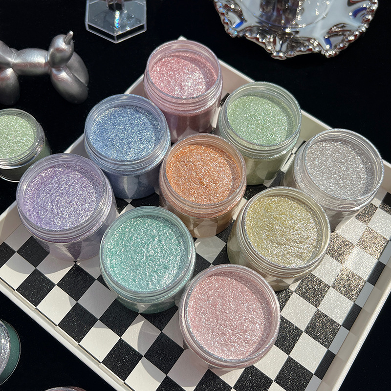 Glitter Powder Resin - Meerjungfrauen-Diamant-Glitzer-Mica-Pulver, Glänzendes Aurora-Pigment für Nagelkunst, Epoxidharz-Shaker