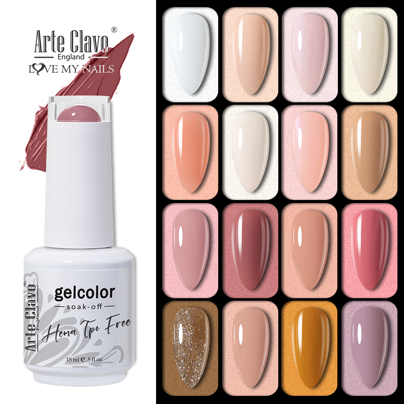 Uv Lamp Nail Resin - ArteClavo 15ml Nude Gel Nagellack Hybrid