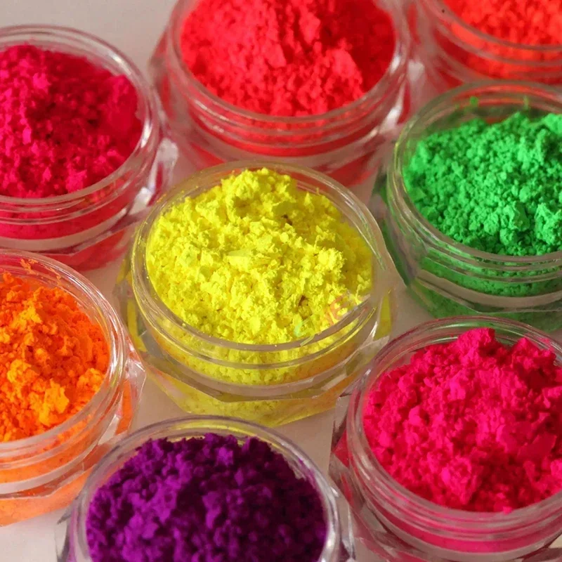 Glitter Powder Resin - 12 Gläser 5g Fluor enscence Glimmer