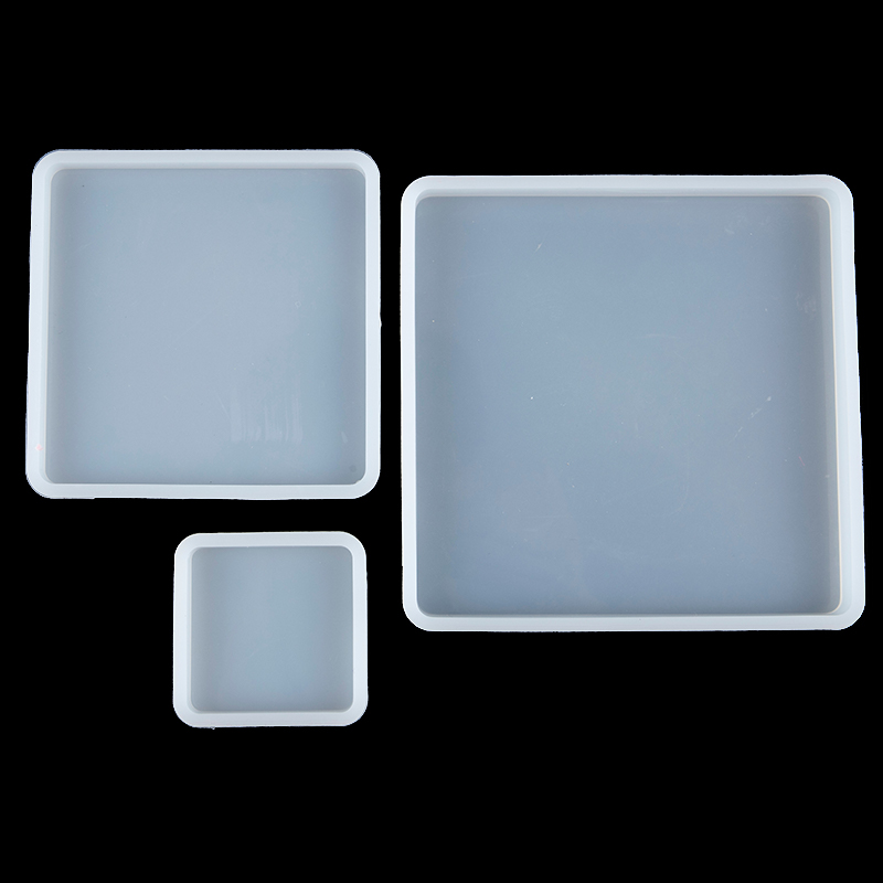 Coaster Mold Square - Quadratische Silikon-Gussformen für Epoxidharz, für DIY-Harztablett,