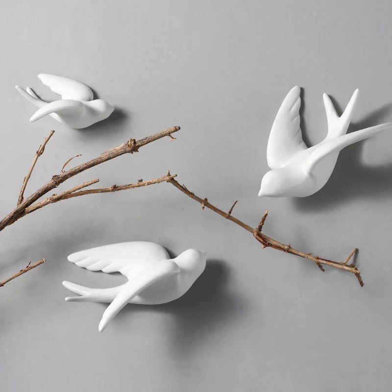 Background Resin Art - Kreative Keramik Vögel Wandbehang Taube Handwerk