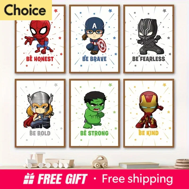 Resin Art Quotes - Superhelden Spider-Man Kunstdrucke Cartoon-Poster Inspirierende Zitate
