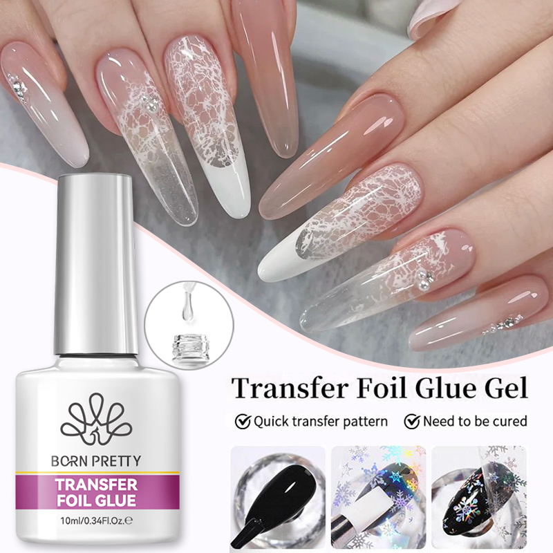 Uv Lamp Nail Resin - BORN PRETTY Nagelfolien-Klebegel 10ML Folien-Transfergel für