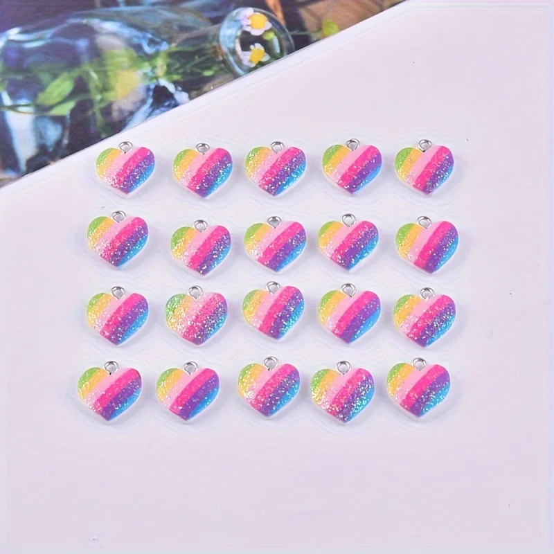 10 Stück bunte Herz-Harz-Anhän – Resin Art Handmade Bewertung und Preis