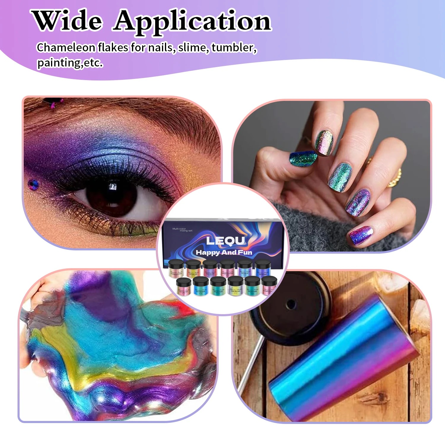 Ein Set Chamäleon-Rosa Nagel-C – Glitter Powder Resin Bewertung und Preis