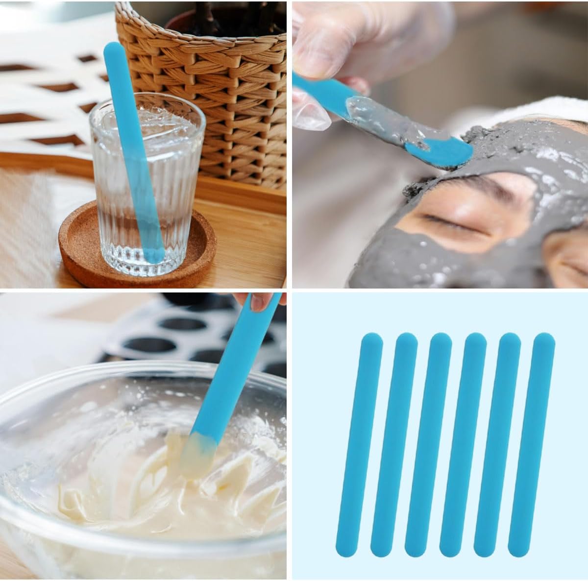 4 Stück Silikon-Rührstäbchen,  – Glitter Powder Resin Bewertung und Preis