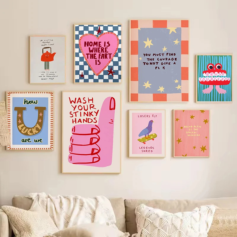 Bunte, humorvolle Haus-Slogans – Resin Art Quotes Bewertung und Preis