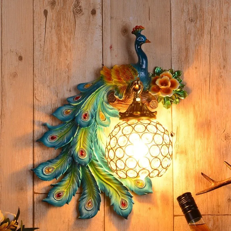 Vintage Pfau Wand Lampen Wohnz – Background Resin Art Bewertung und Preis